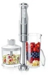 Arendo Stabmixer Set 1000W Edelstahl, P&uuml;rierstab, Mixer, Mixstab, Mixbecher, 2