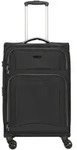 d&n Travel Line 9204 4 Rollen Trolley M 66 cm mit Dehnfalte - Schwarz