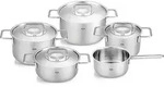Fissler Kochtopfset Pure Collection 5-teilig &ndash; Edelstahl, Metalldeckel, 3