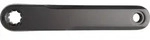 M-Wave E-Bike Kurbel links Alu ISIS 170mm sz 0mm Offset - Schwarz