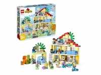 LEGO 10994 DUPLO 3-in-1-Familienhaus, Puppenhaus für Mädchen und Jungen aus