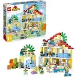 LEGO 10994 DUPLO 3-in-1-Familienhaus, Puppenhaus aus Bausteinen mit Push&Go Auto, 5