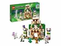 LEGO 21250 Minecraft Die Eisengolem-Festung, baubares Burg-Spielzeug, verwandelbar in