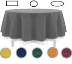 Gartentischdecke mit Fransen Tischdecke rund oval eckig Classic 130 cm rund
