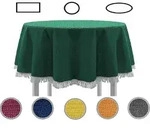 Gartentischtdecke mit Fransen Tischdecke rund oval eckig Classic 160 cm rund...