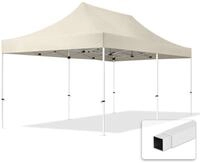 TOOLPORT 3x6m Stahl Faltpavillon, ohne Seitenteile, creme