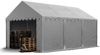 TOOLPORT Lagerzelt 3x6 m Industriezelt Unterstand PVC Plane 750 N grau mit