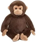 Teddy Hermann Affe sitzend, Kuscheltier, Stofftier, Pl&uuml;schtier, Exotisches Wildtier,
