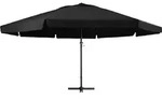vidaXL Sonnenschirm mit Aluminium-Mast 500 cm Schwarz - Schwarz