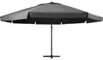 vidaXL Sonnenschirm mit Aluminium-Mast 600 cm Anthrazit - Grau
