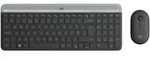 Logitech Slim MK470, Volle Gr&ouml;&szlig;e (100%), Kabellos, RF Wireless, Graphit, Maus