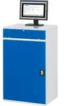 Computer-Arbeitsplatz, PC-Schrank, station&auml;r, Dokumentenfach, Trennboden ausziehbar,