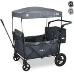 FableKids&reg; Bollerwagen Leo X4Plus | 4 Sitzpl&auml;tze, Dach & XXL-Hecktasche Blueberry