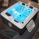 Artsauna Outdoor Whirlpool Oasis - Spa mit Massaged&uuml;sen, LED-Beleuchtung, 2 Filter,