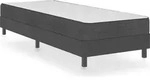 vidaXL Boxspringbett Dunkelgrau Stoff 100x200 cm - Grau