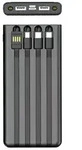 2GO Powerbank Solar 10000mAh mit LED Taschenlampe schwarz - Schwarz