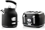 Westinghouse Retro Wasserkocher + Toaster 4 Schlitze - Schwarz - Schwarz
