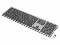 DIGITUS Ultra-Slim Tastatur kabellos silber/schwarz