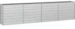 vidaXL Garten-Hochbeet 320x40x77 cm Verzinkter Stahl Silber - Silber