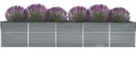 vidaXL Garten-Hochbeet Verzinkter Stahl 400&times;80&times;77 cm Grau - Grau