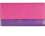 MyWalit Tri-fold Zip Wallet Geldb&ouml;rse Leder 17 cm - Rosa