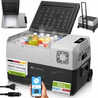Juskys 40607, Juskys Kompressor K&uuml;hlbox 30 Liter 12/24/230 V f&uuml;r Auto, Lkw,