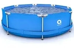 Avenli Frame Pool 300 x 76 cm, Aufstellpool rund, ohne Pumpe, blau - Blau