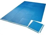 tectake&reg; Schutzmattenset 24-teilig mit 48 Randst&uuml;cken je 61 x 61 cm - Blau