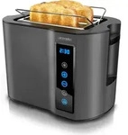 Arendo Toaster Kurzschlitz, Br&ouml;tchenaufsatz, W&auml;rmeisoliertes Geh&auml;use,...