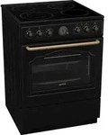 Gorenje GECS6B71CLB Elektroherd, Freistehender Herd, Schwarz, Drehregler, Vorne oben,