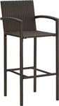 vidaXL Barhocker 4 Stk. Braun Poly Rattan