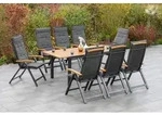 Merxx Gartenm&ouml;bel Set Tilos 17tlg., 8 Klappsessel inkl. Kissen, Ausziehtisch...