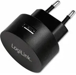 Logilink USB Steckdosenadapter 1port,10.5W,Fast Charging,sch - Schwarz