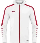 JAKO Damen Kapuzenjacke Power, Farbe:wei&szlig;/rot, Gr&ouml;&szlig;e:34 - Wei&szlig; - 34