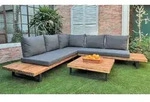 Garden Pleasure 985269 Lounge-Gruppe 'ACAPULCO' f&uuml;r Au&szlig;en- und Innenbereich - Grau