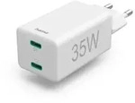 Hama Schnellladeger&auml;t USB-C 35W PD/QC, 2xUSB-C, wei&szlig; 201694 - Wei&szlig;