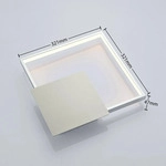 Lindby LED-Wandlampe Anays, 32 cm x 32 cm, chrom/klar - Transparent