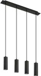 Lindby H&auml;ngeleuchte Joffrey, 76 cm, schwarz, 4-flg., GU10 - Schwarz