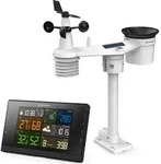 Bresser WLAN-Wetterstation 7-in-1 Sensor Farbdisplay UV Licht Regen Wind...
