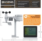 Brandson Wetterstation mit Au&szlig;ensensor, Profi Funkwetterstation mit Au&szlig;en