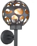 Globo Lighting Au&szlig;enleuchte Edelstahl anthrazit, 1x E27 LED - Grau