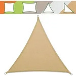 Wasserabweisendes Sonnensegel UV Schutz Testnote 1.4 viele Farben Sand 3x3x3 m -
