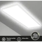 LED Deckenlampe mit indirektem Licht, 22W, 3000lm, flach, neutralwei&szlig;es Licht,