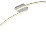 LED Deckenleuchte geschwungen 2-flammig 2x6W 3000K aluminiumfarbig Briloner - Grau