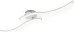 LED Deckenleuchte 2-flammig 1.400 Lumen 3.000 Kelvin 18 W Alu-Finish Briloner - Grau