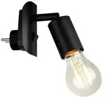 Steckerleuchte Steckerlampe Ein-/Aus-Schalter 1E27 25 W schwarz Metall Briloner -