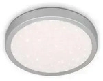 LED Deckenleuchte Sternenhimmel 18W silber Metall-Kunststoff &Oslash;28 cm Briloner -