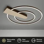 Briloner NICO DUO LED Deckenleuchte rund 55cm dimmbar 25W Goldfarben Warmweiss - Gold