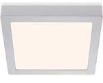 LED Aufbauleuchte Deckenlampe 16,5 W Quadratisch Chrom-Matt Briloner - Grau