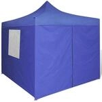 vidaXL Faltzelt 3x3 m Blau 4 Seitenw&auml;nde